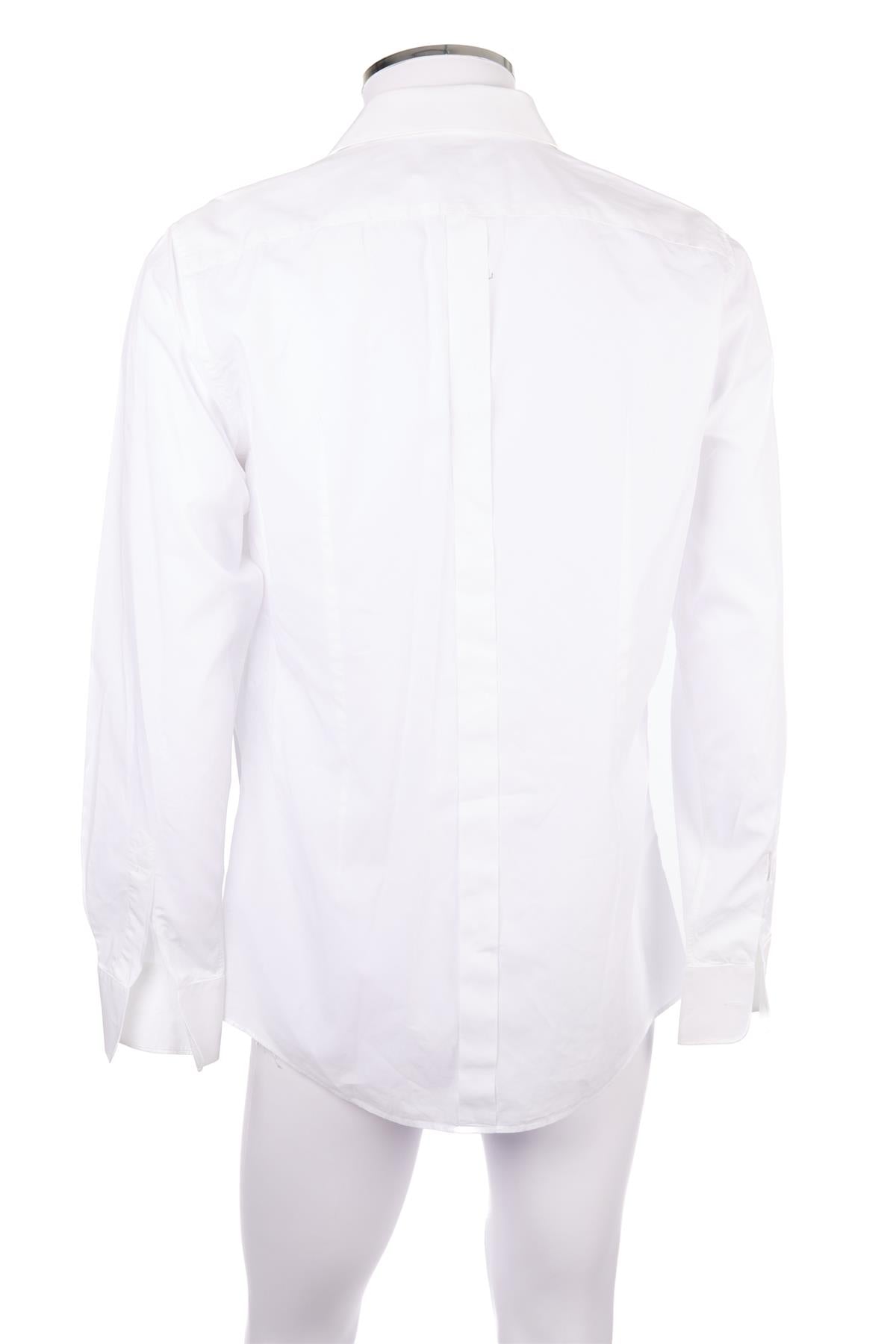 DOLCE & GABBANA WHITE MEN'S COTTON SHIRT EU COLLAR 42 UK 16