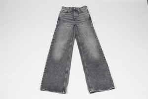 RE/DONE GREY WIDE LEG JEANS W 24 UK 6