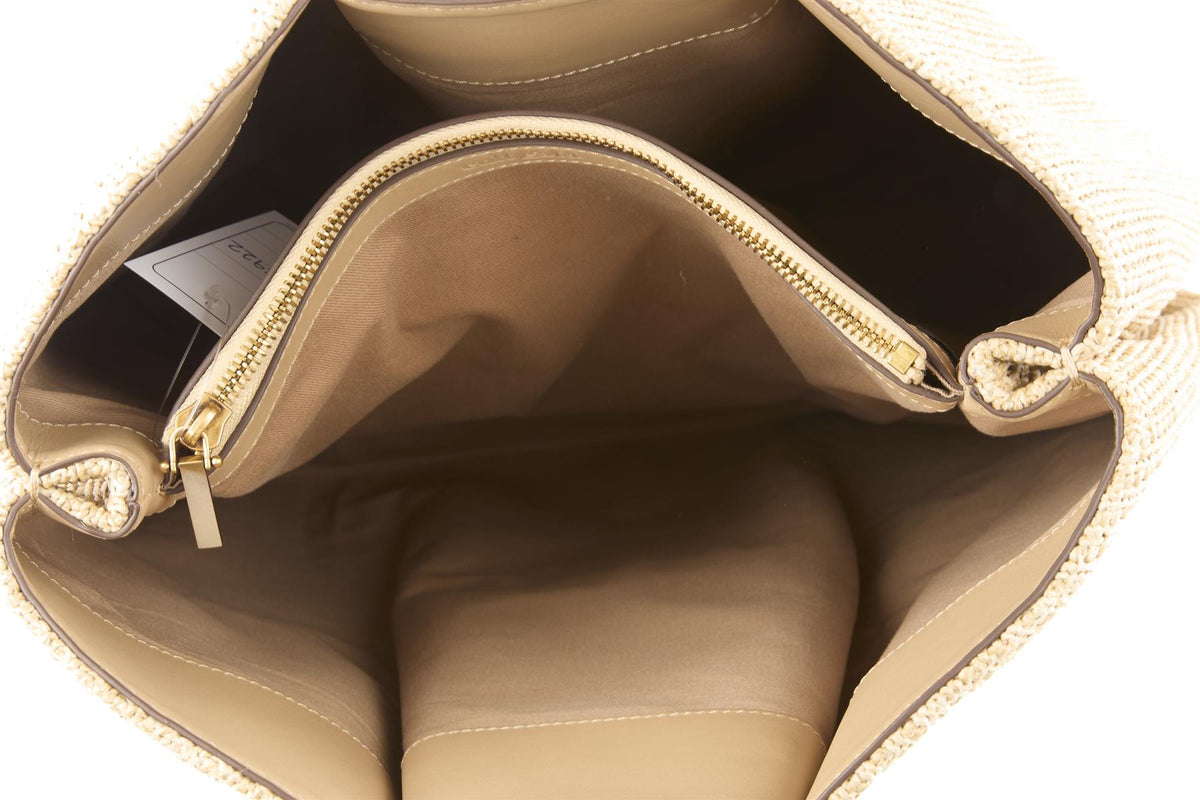 CULT GAIA BEIGE ASA XLARGE RAFFIA TOTE BAG