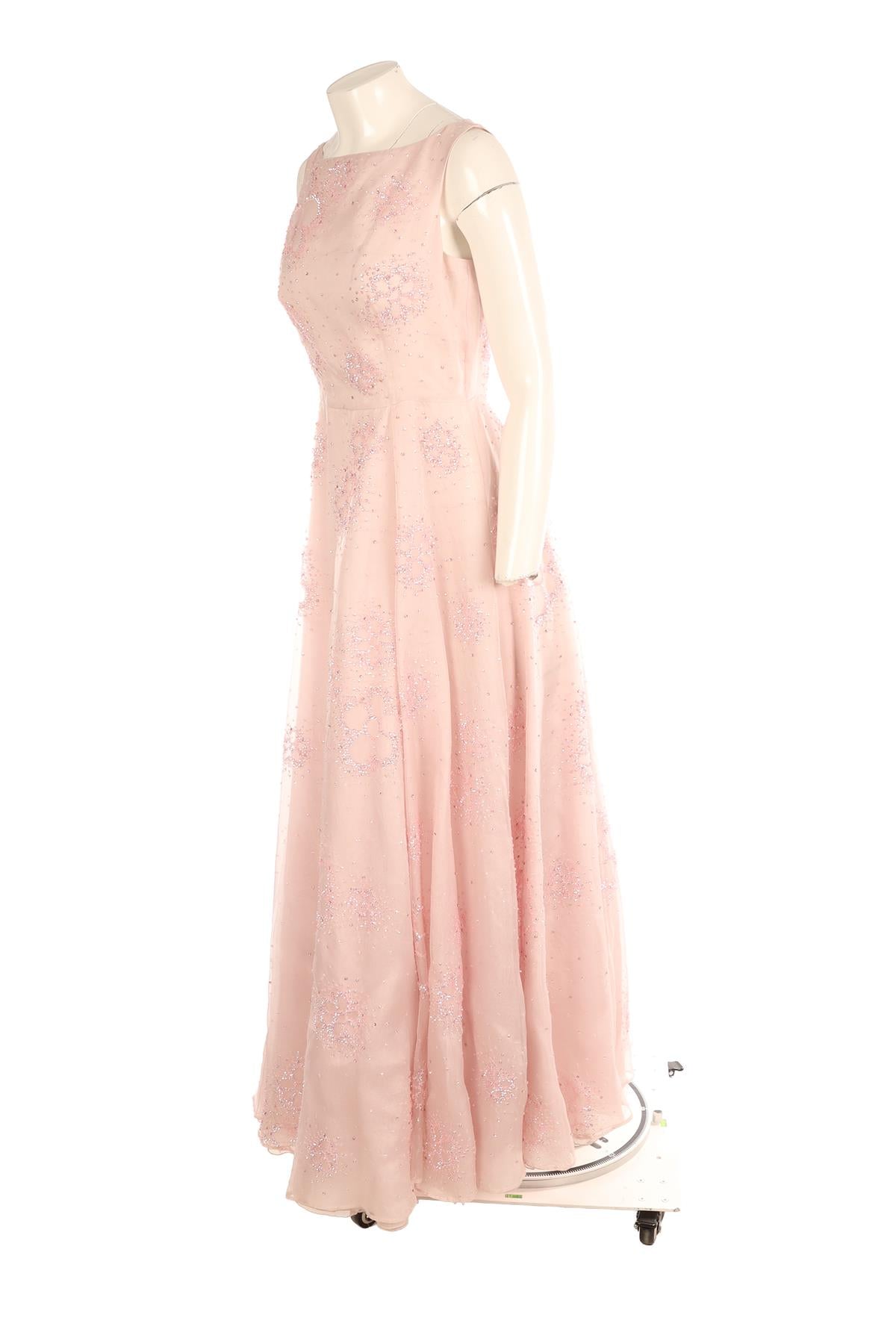 MIU MIU PINK SILK GOWN IT 40 UK 8
