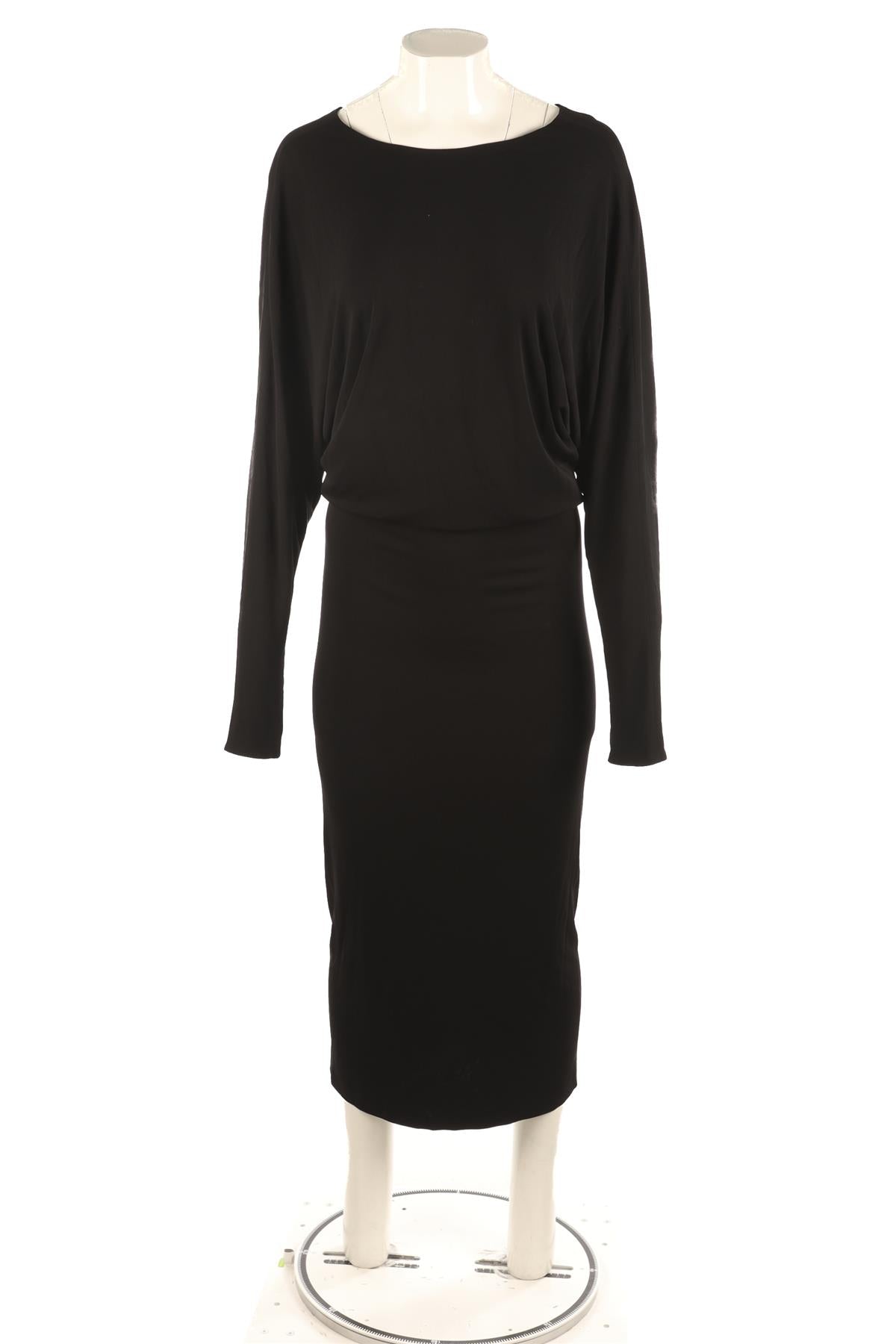 KHAITE BLACK JERSEY MAXI DRESS MEDIUM