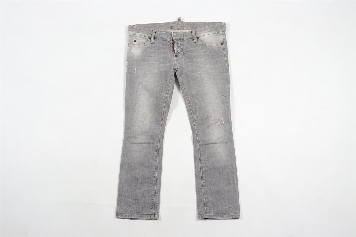 DSQUARED2 GREY LOW RISE SKINNY JEANS IT 40 UK 8