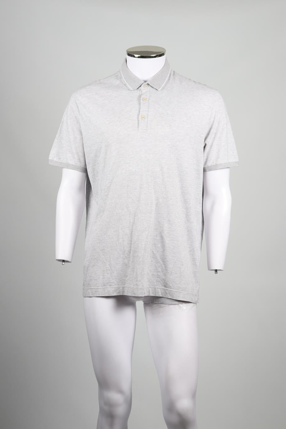 LORO PIANA MEN'S COTTON BLEND POLO SHIRT XLARGE