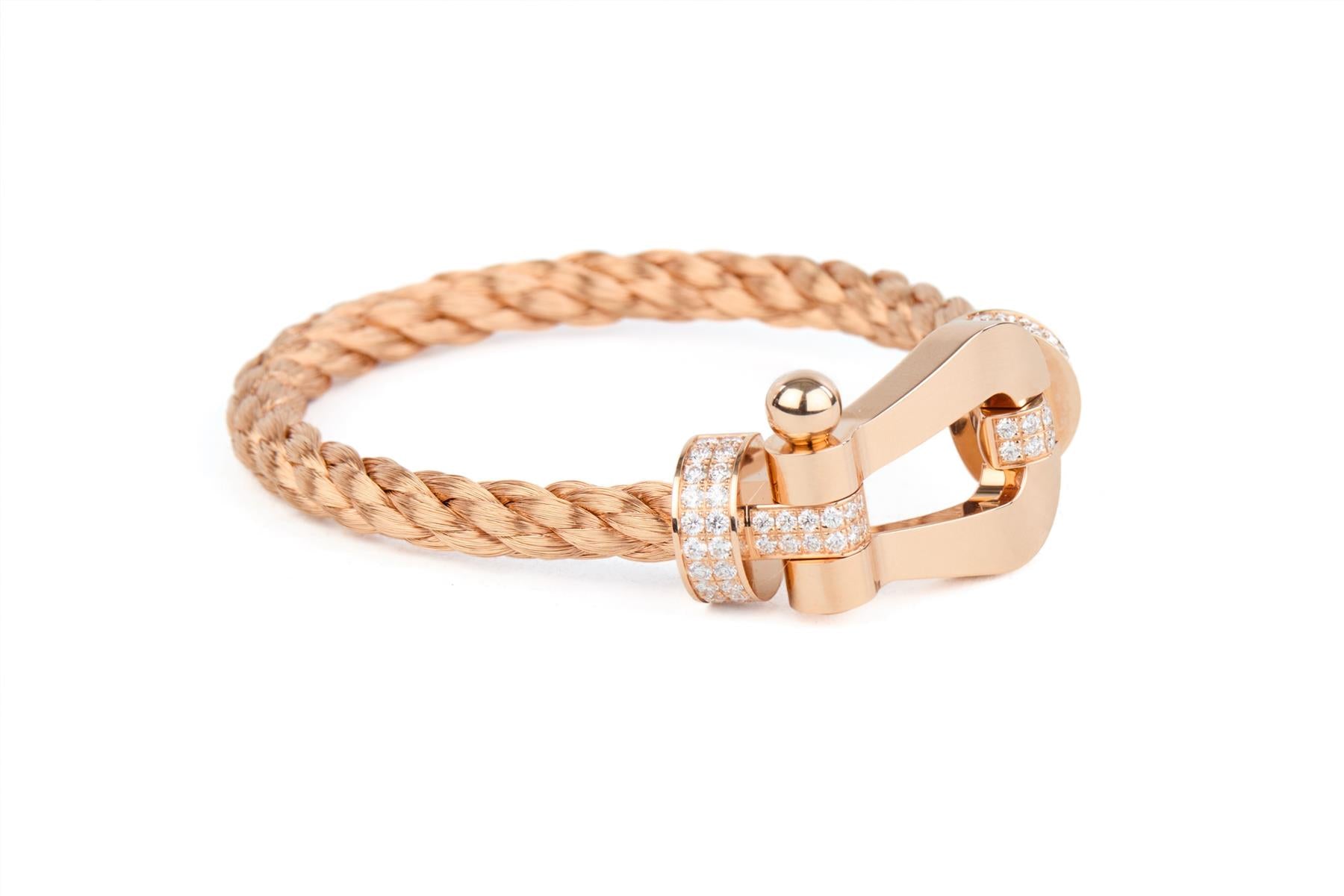 FRED FORCE 10 EXTRA LARGE 18K ROSE GOLD BRACELET 19.7 CM