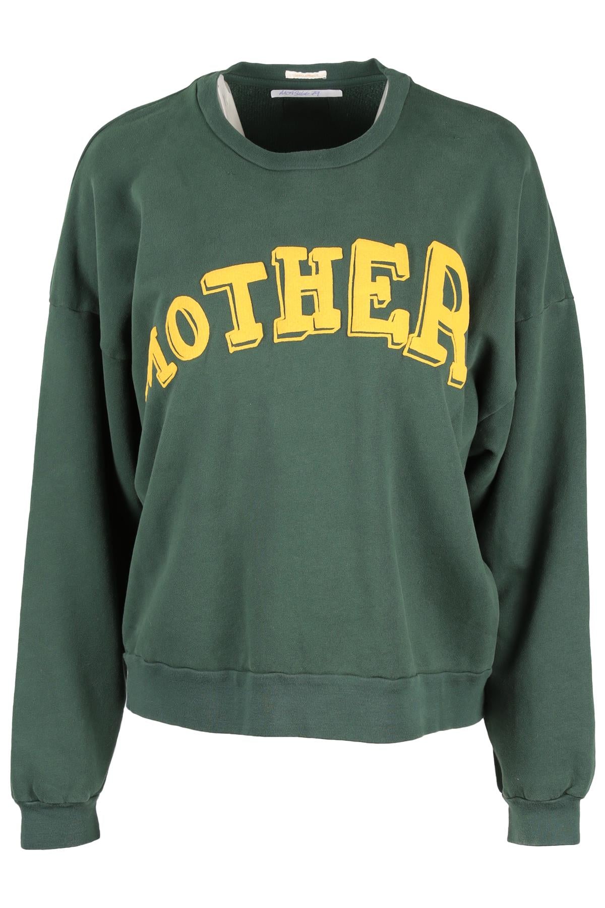 MOTHER GREEN COTTON SWEATSHIRT MEDIUM