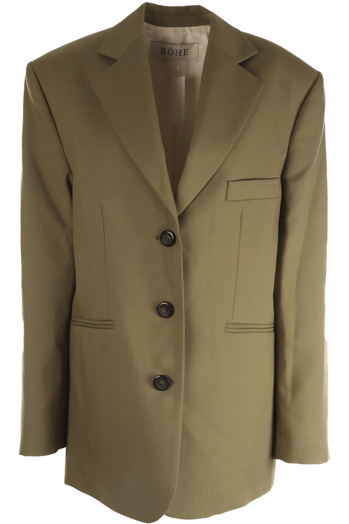 RÓHE GREEN WOOL BLAZER UK 10