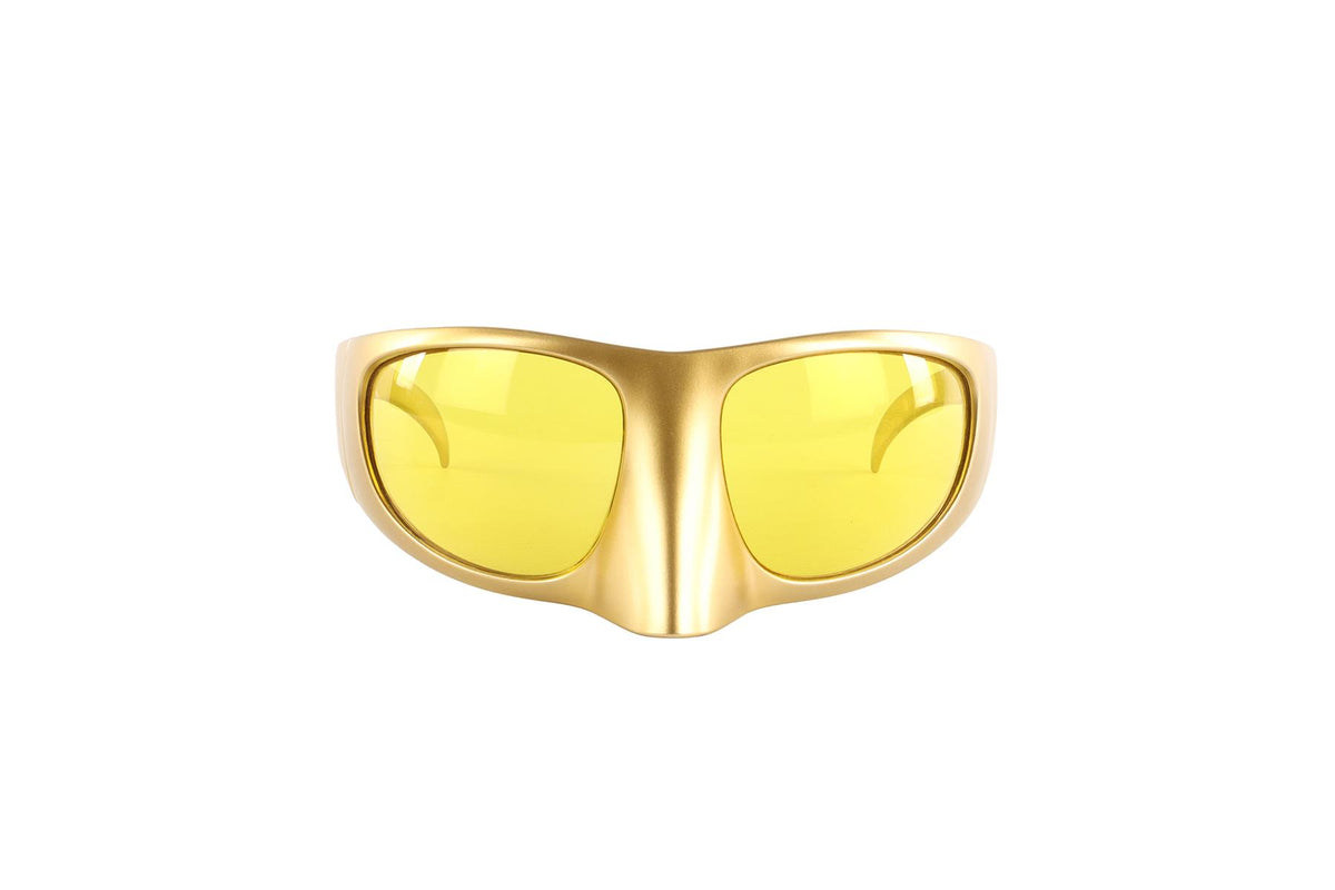 LINDA FARROW + BERNHARD WILLHELM GOLD MASK SUNGLASSES