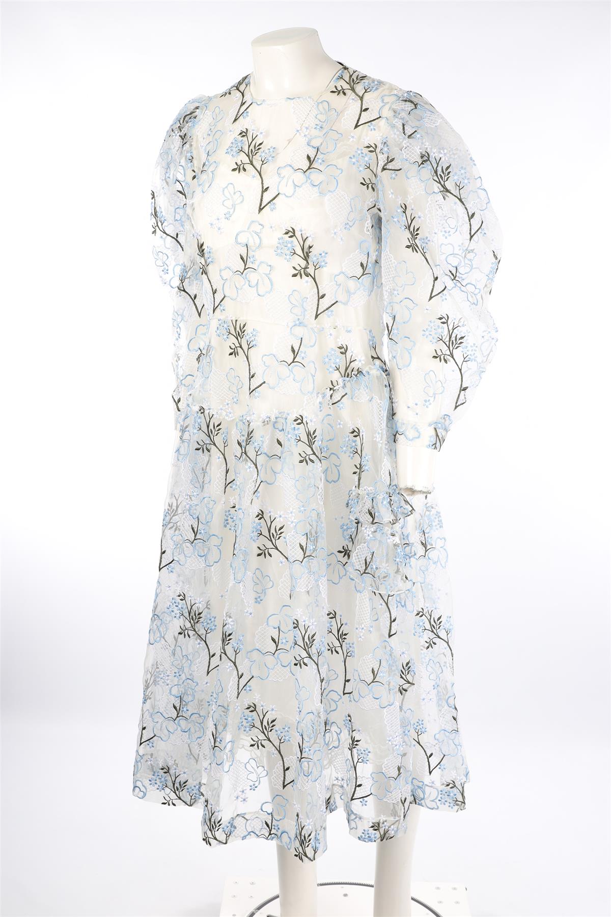 SIMONE ROCHA BLUE ORGANZA MAXI DRESS UK 12