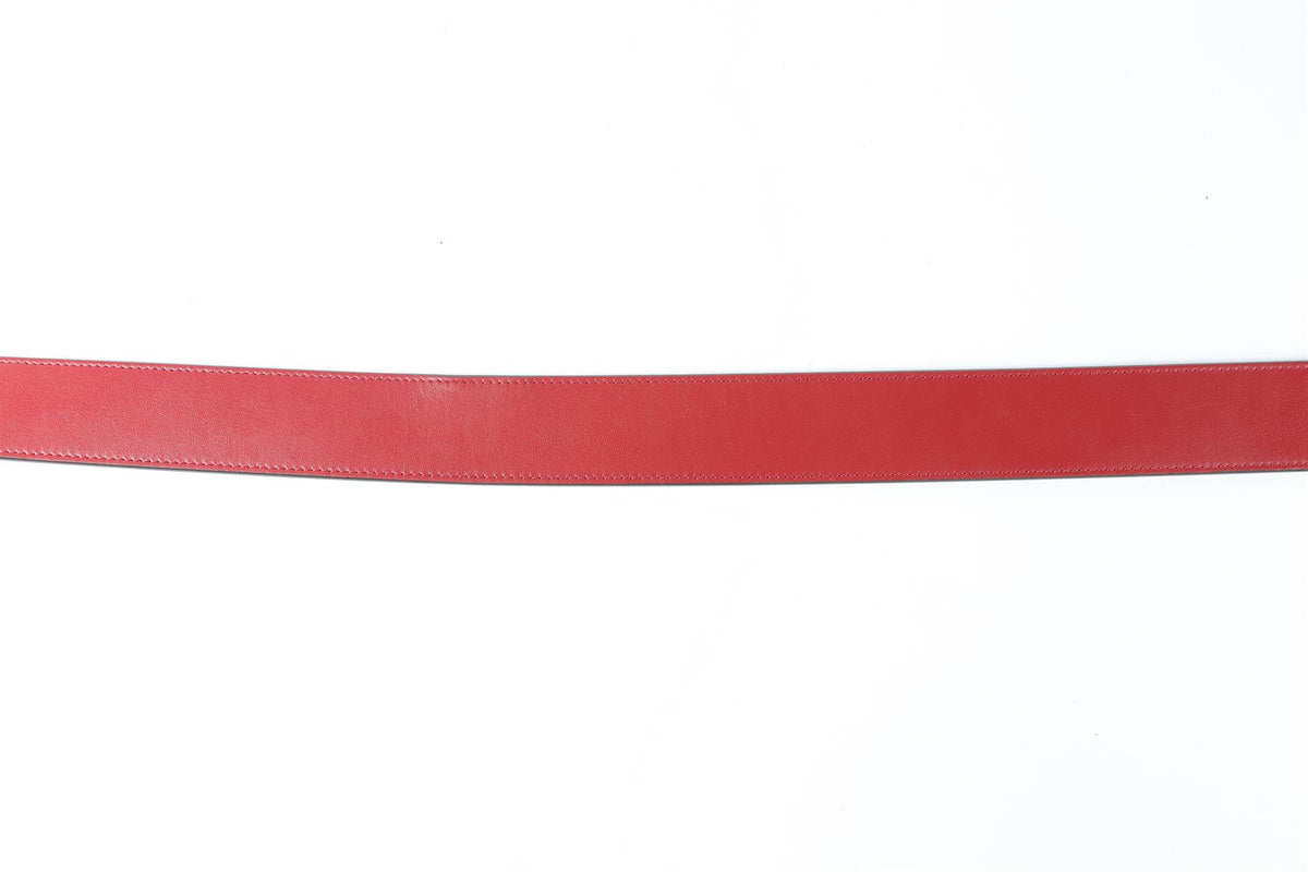 GUCCI RED GG LEATHER BELT 90 CM