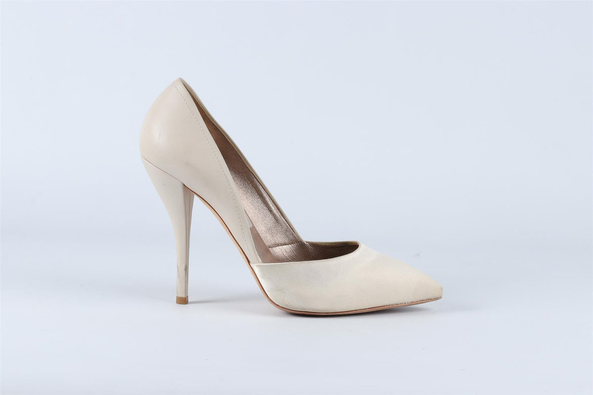 LANVIN CREAM LEATHER PUMPS EU 38 UK 5 US 8