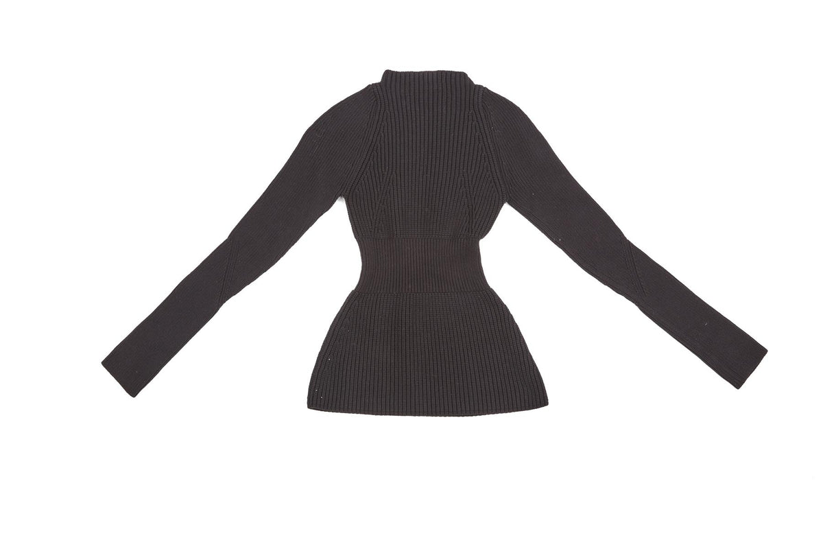 ALEXANDER WANG BLACK COTTON SWEATER UK 6