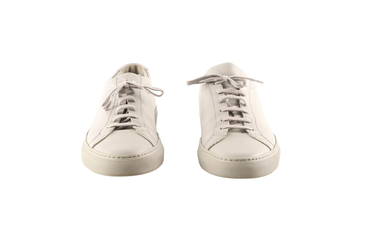 COMMON PROJECTS GREY MEN'S LEATHER SNEAKERS EU 46 UK 12 US 13