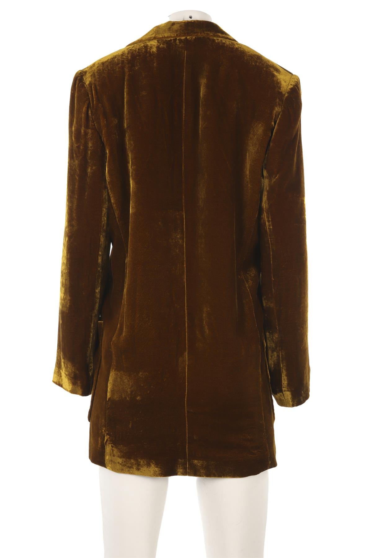 PETAR PETROV GOLD VELVET BLAZER FR 40 UK 12