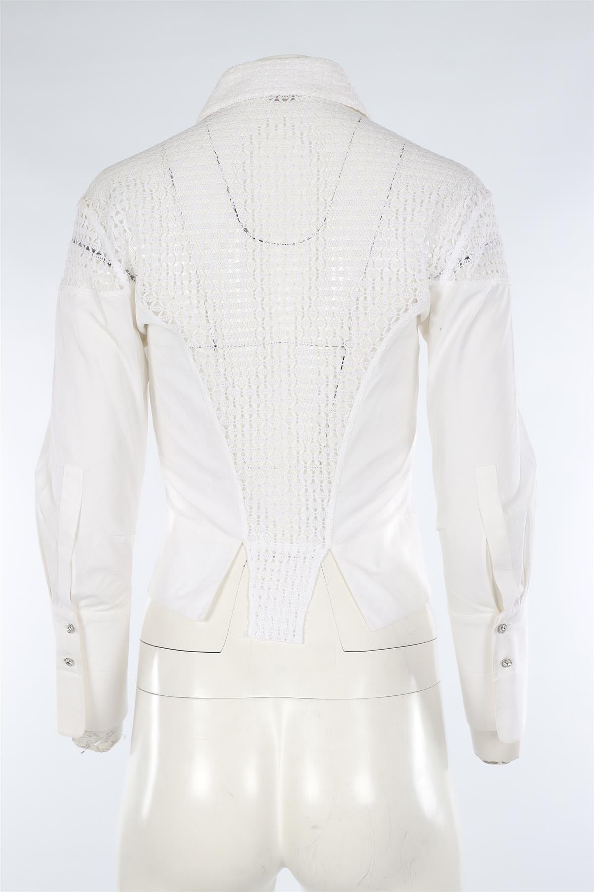 AZZEDINE ALAÏA WHITE COTTON SHIRT FR 36 UK 8