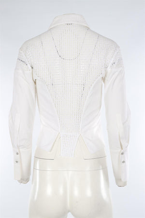 AZZEDINE ALAÏA WHITE COTTON SHIRT FR 36 UK 8
