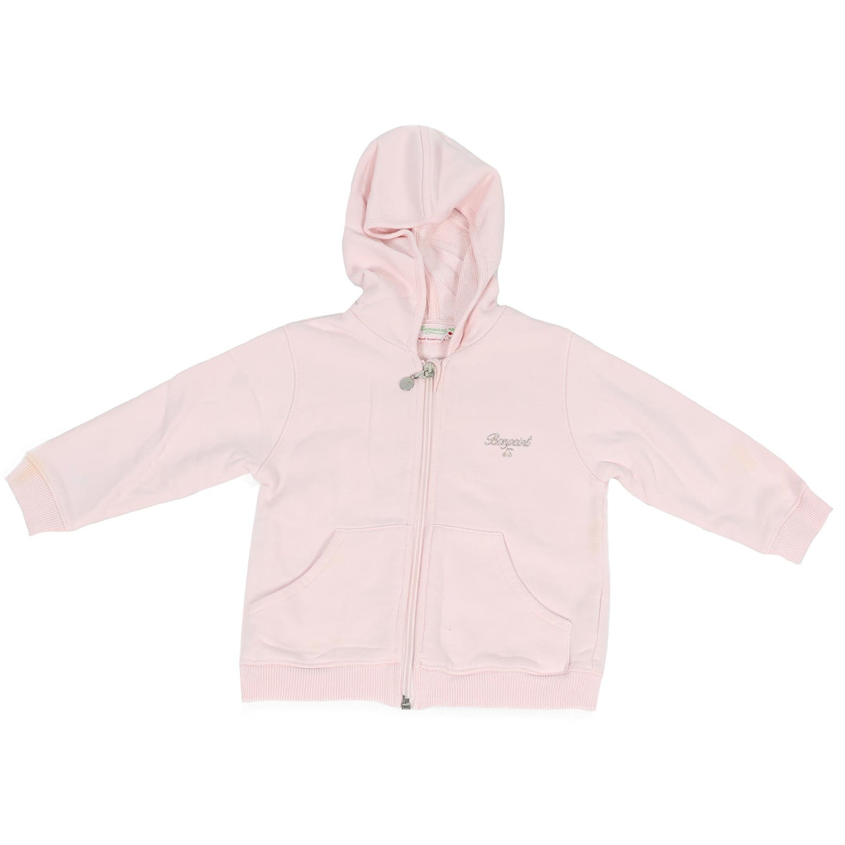 BONPOINT PINK BABY GIRLS COTTON HOODIE 18 MONTHS