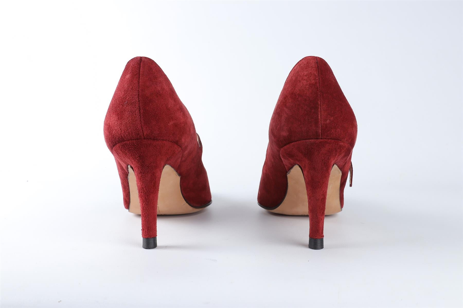 MANOLO BLAHNIK RED SUEDE PUMPS EU 38 UK 5 US 8