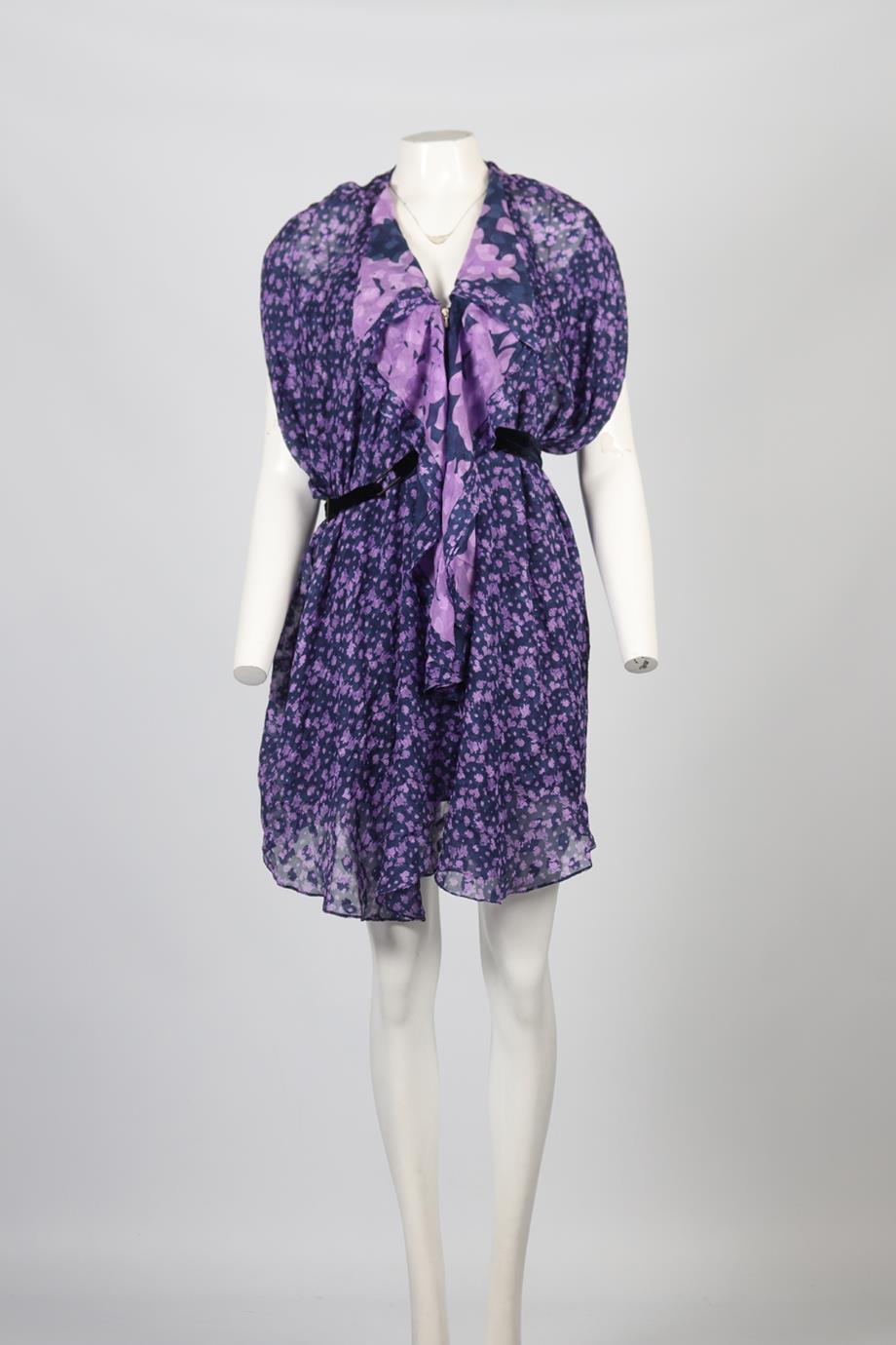 PHILLIP LIM PRINTED SILK MINI DRESS US 2 UK 6