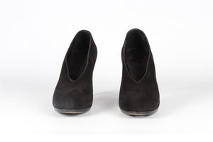 HERMÈS BLACK SUEDE PUMPS EU 38 UK 5 US 8