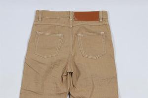 LOEWE BEIGE LINEN STRAIGHT LEG TROUSERS FR 36 UK 8
