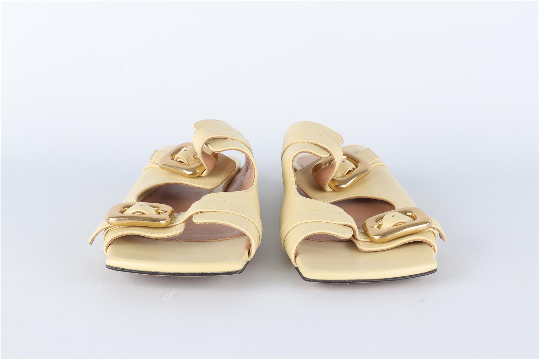 BOTTEGA VENETA YELLOW LEATHER SANDALS EU 39 UK 6 US 9