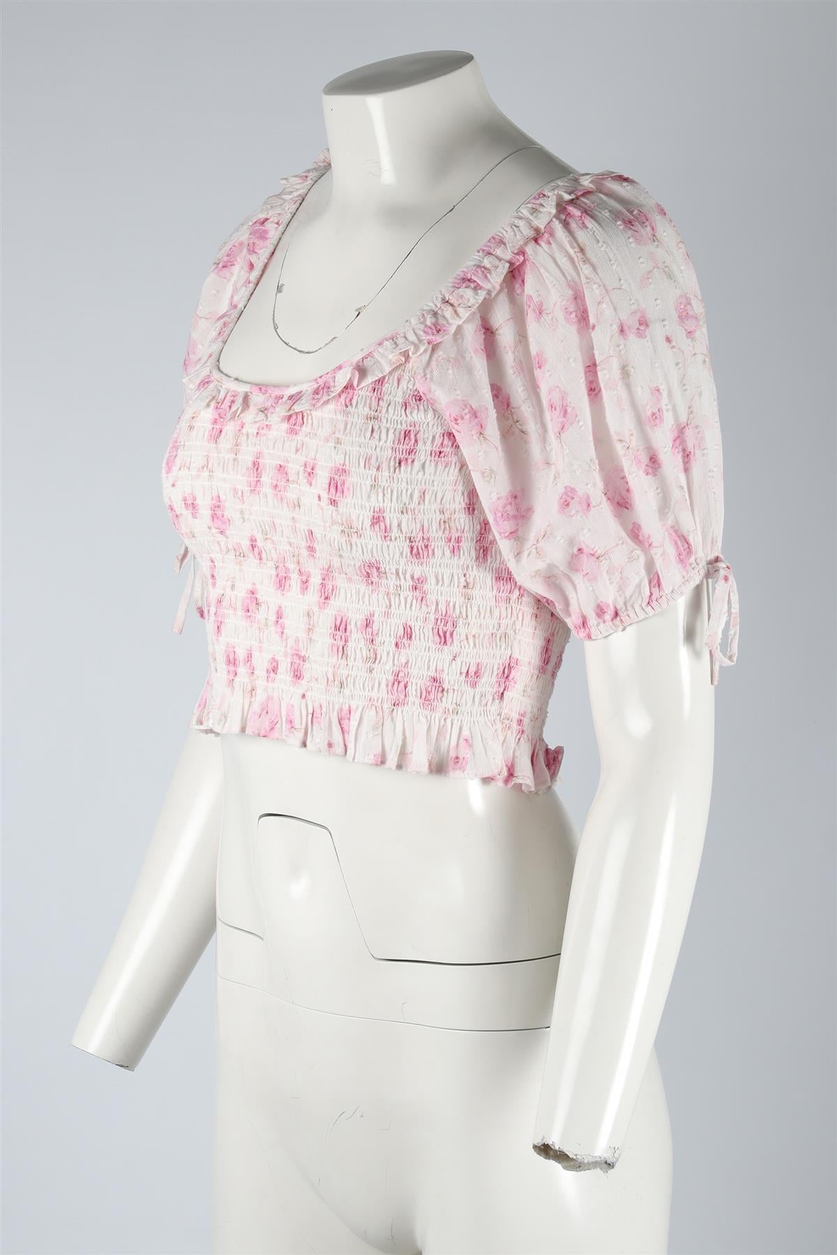 LOVESHACKFANCY WHITE COTTON TOP SMALL