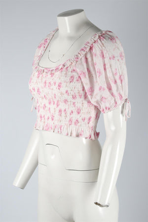 LOVESHACKFANCY WHITE COTTON TOP SMALL