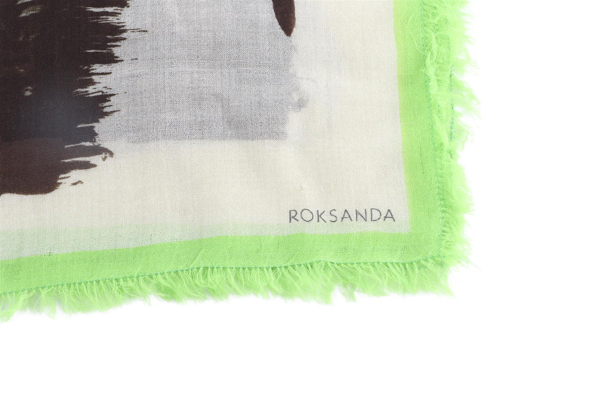 ROKSANDA GREEN SILK SCARF
