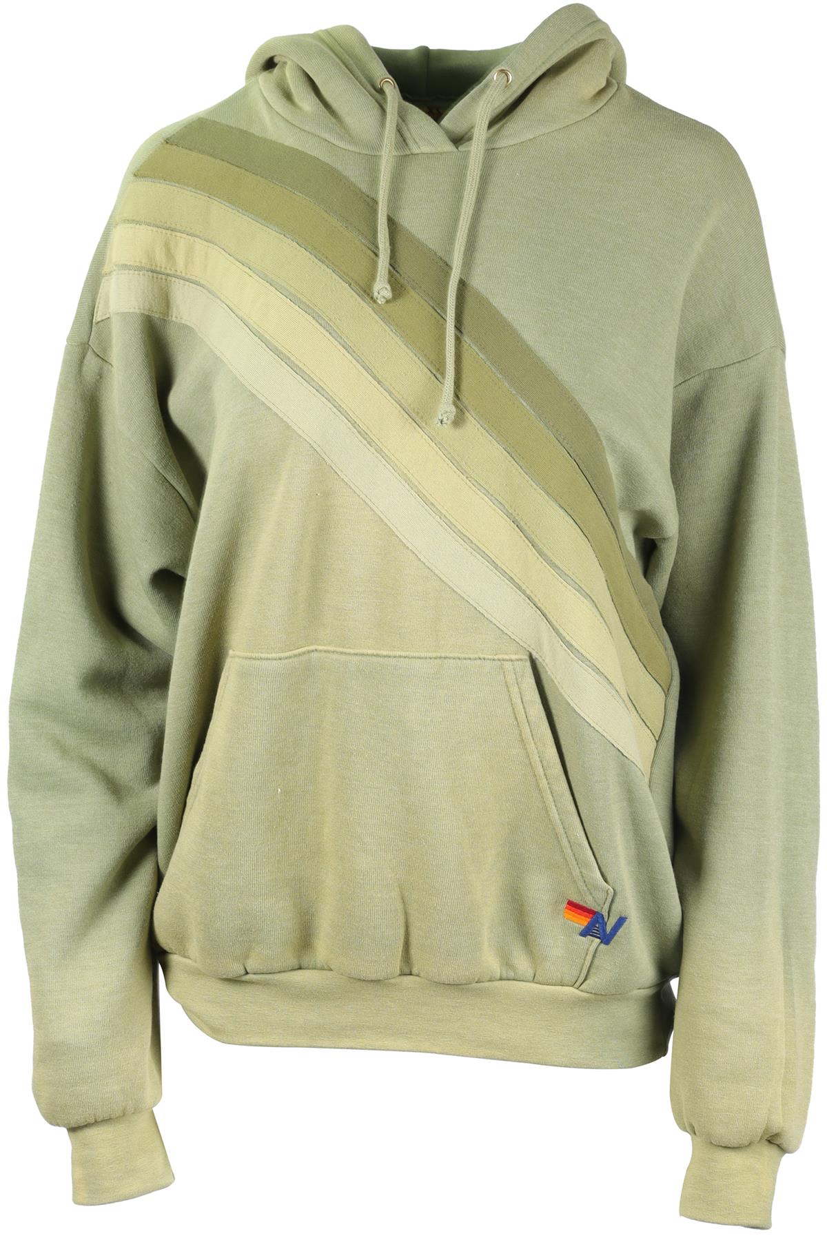 AVIATOR NATION GREEN COTTON HOODIE XSMALL