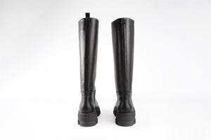 GIA + PERNILLE TEISBAEK BLACK LEATHER KNEE HIGH BOOTS EU 37 UK 4