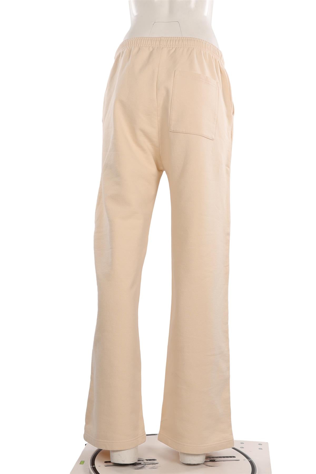 SPORTY & RICH CREAM COTTON TRACK PANTS LARGE