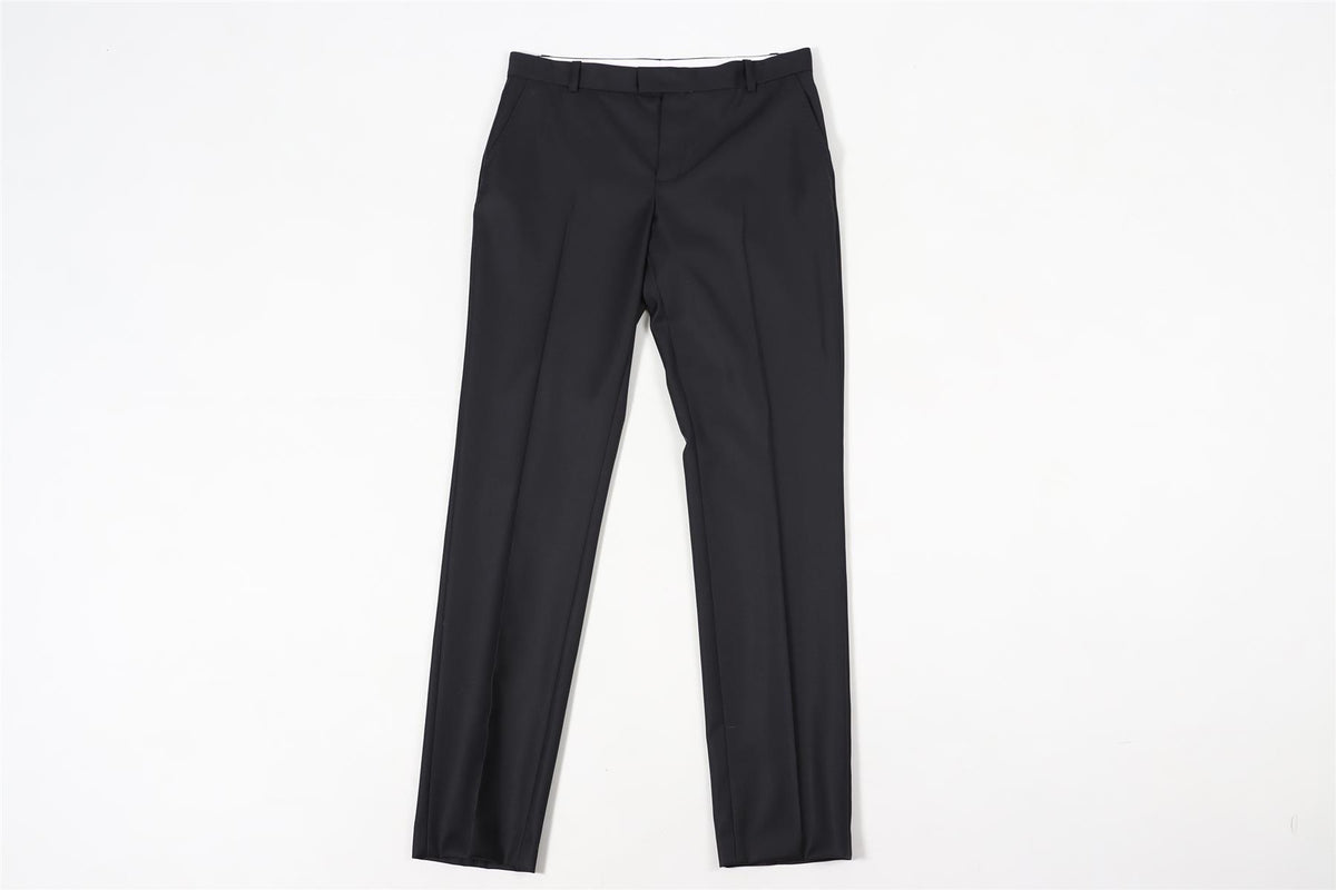 JOSEPH NAVY WOOL STRAIGHT LEG PANTS IT 36 UK 4