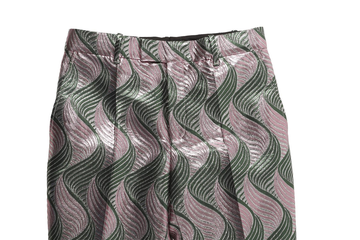 GUCCI MULTI JACQUARD STRAIGHT LEG PANTS IT 40 UK 8