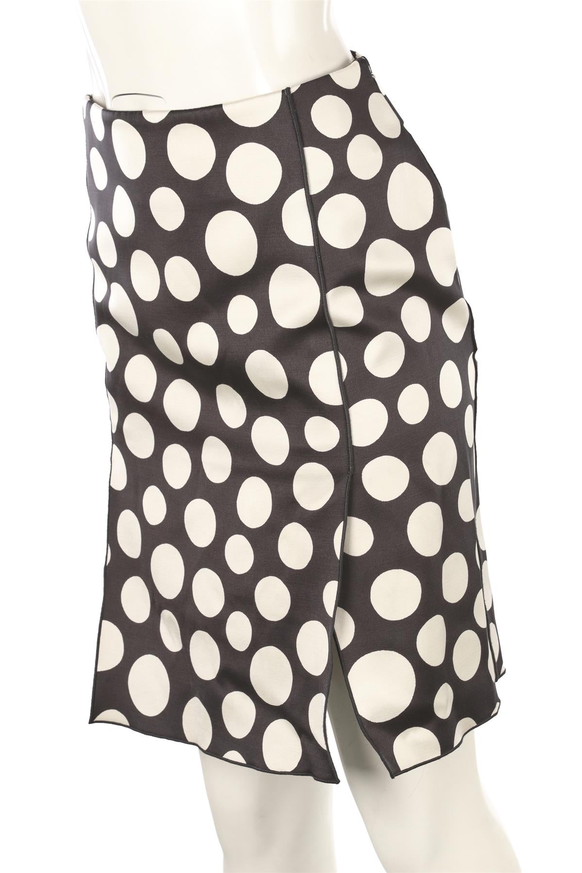 CELINE MULTI SILK MIDI SKIRT FR 36 UK 8