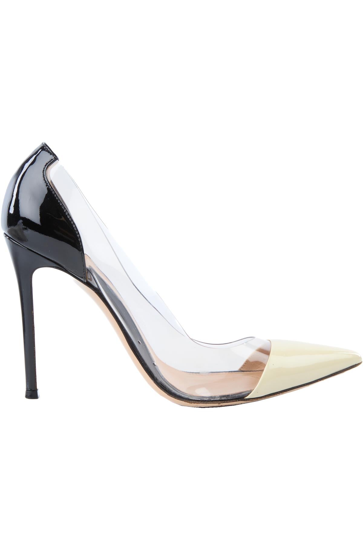 GIANVITO ROSSI BLACK PVC PUMPS EU 39 UK 6 US 9