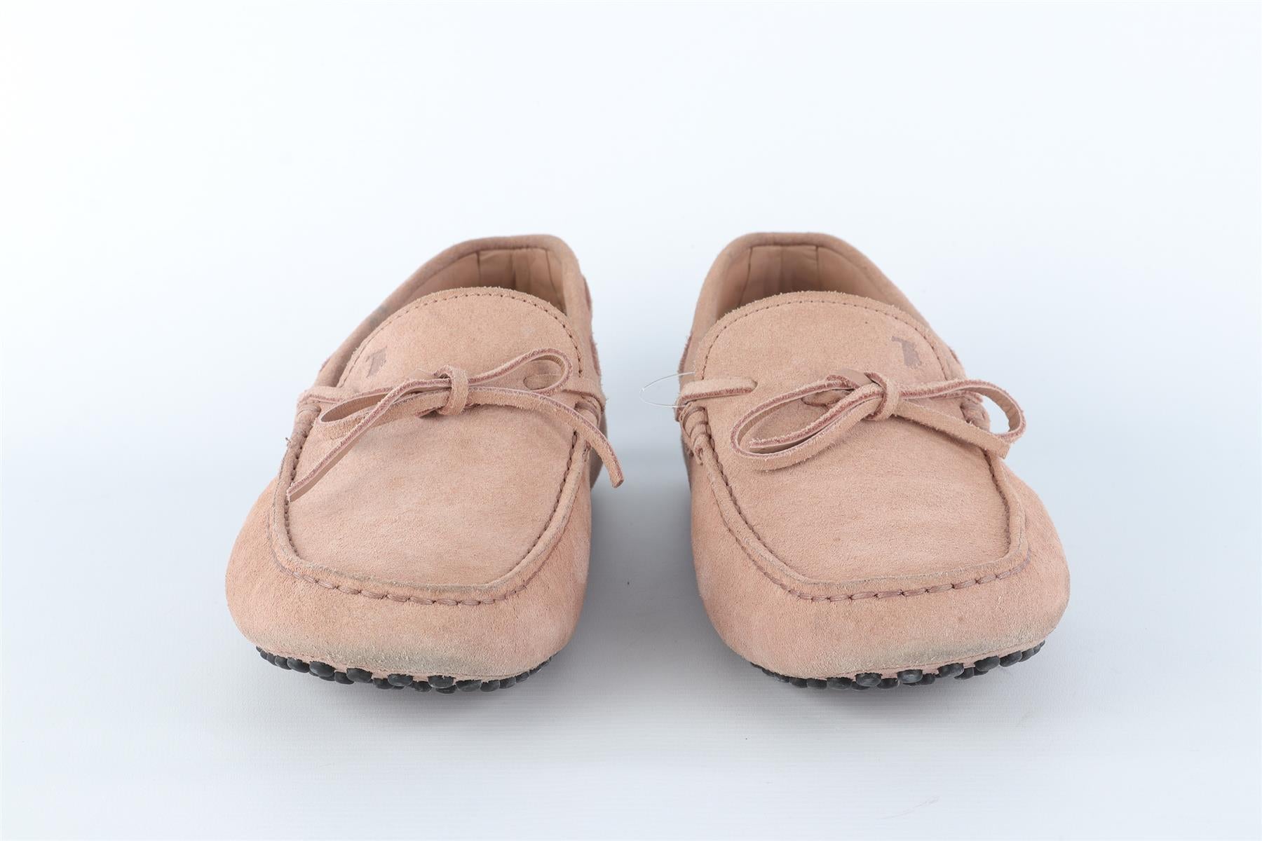 TOD'S PINK SUEDE MEN'S LOAFERS EU 41.5 UK 7.5 US 8.5