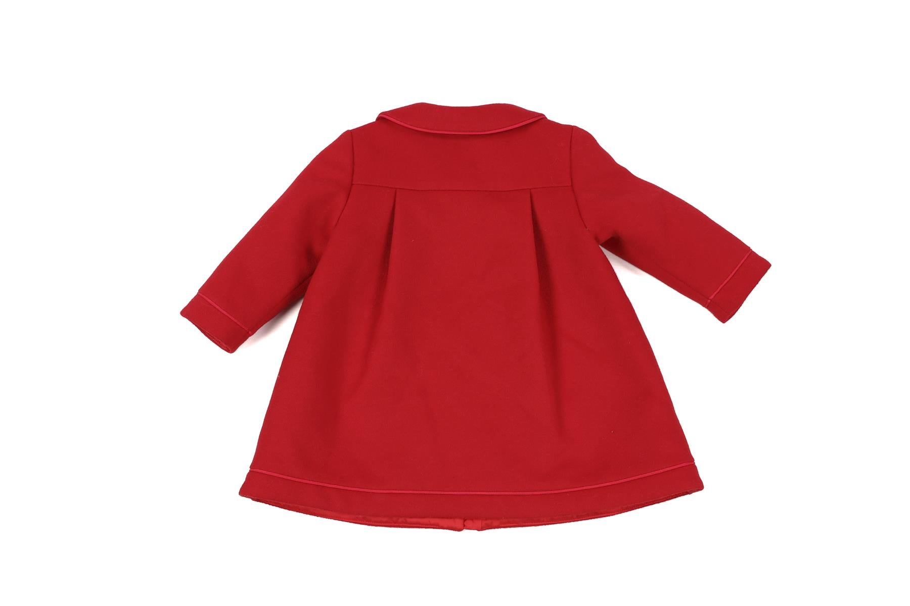 BABY DIOR RED BABY GIRLS COAT 18 MONTHS