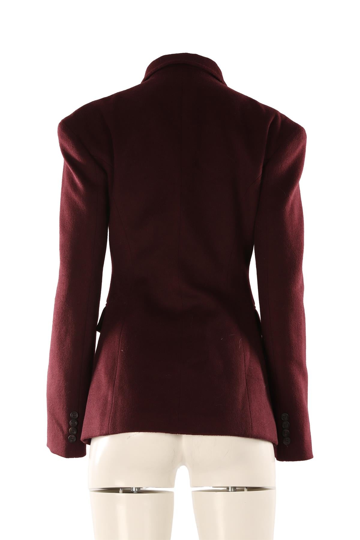 MARCELA LONDON BURGUNDY WOOL BLAZER UK 12