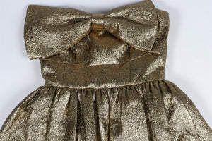 SELF-PORTRAIT GOLD MINI DRESS XXSMALL