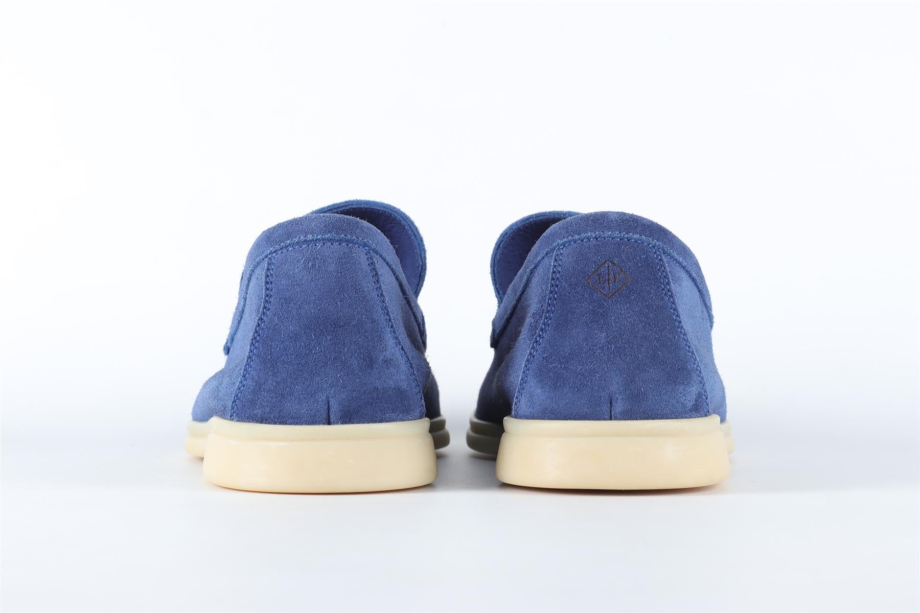 LORO PIANA BLUE MEN'S SUMMER WALK SUEDE LOAFERS EU 42 UK 8 US 9