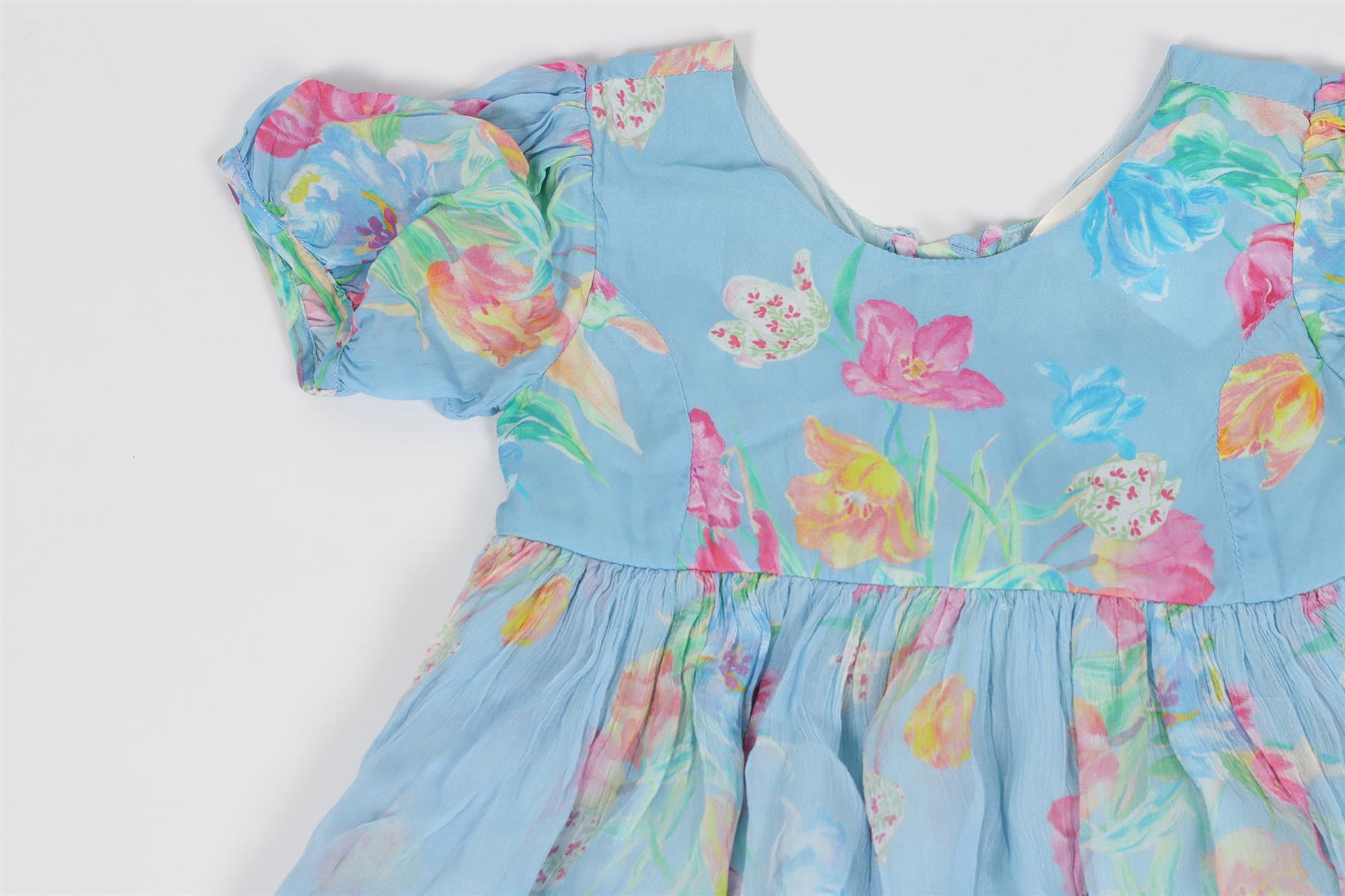 LOVESHACKFANCY BLUE BABY GIRLS CHIFFON DRESS 18-24 MONTHS