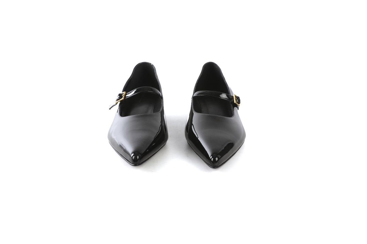 KHAITE BLACK SYBIL PATENT LEATHER PUMPS EU 39 UK 6 US 9