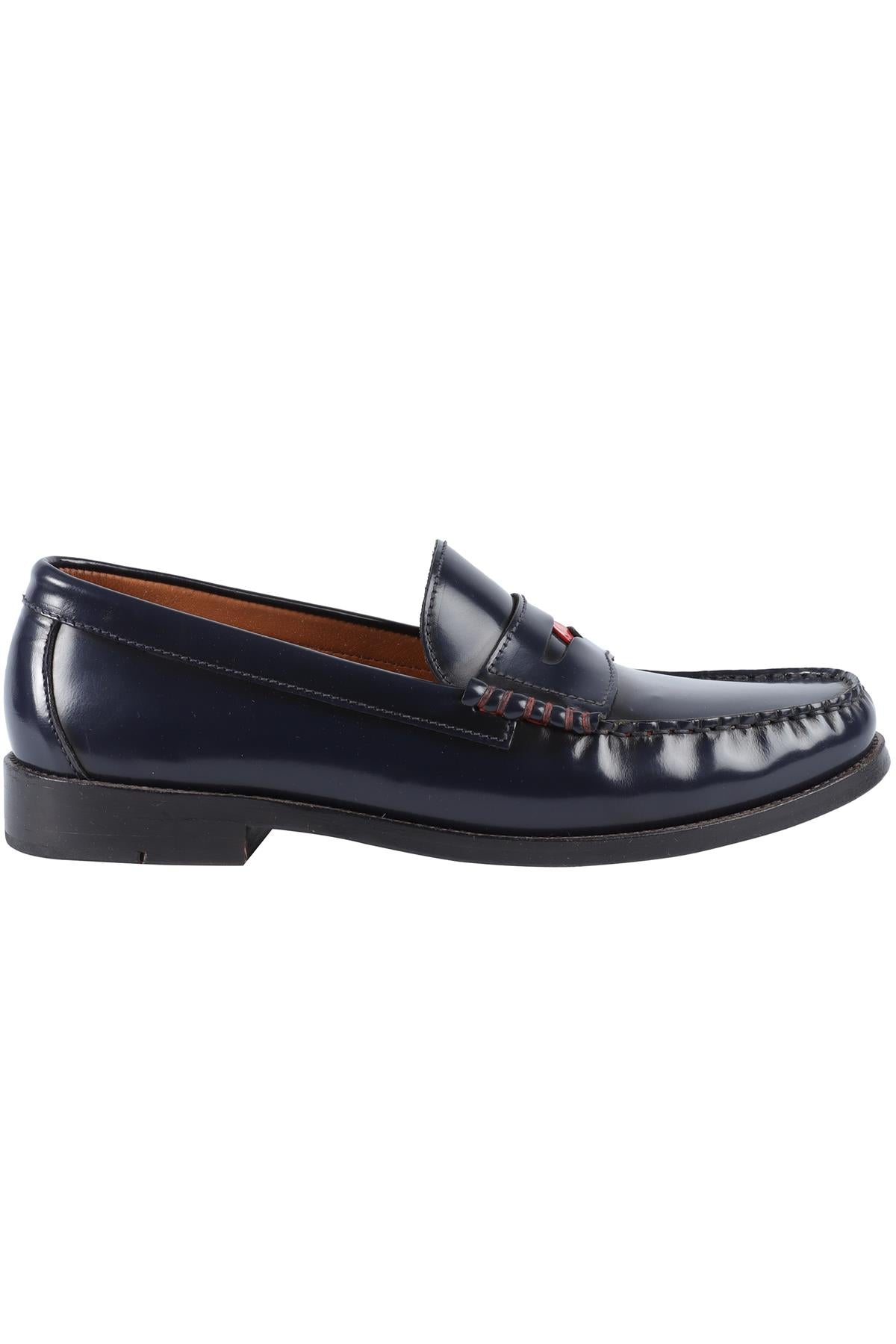 TOMMY HILFIGER X G.H.BASS NAVY MEN'S LEATHER LOAFERS EU 44 UK 9 US 10