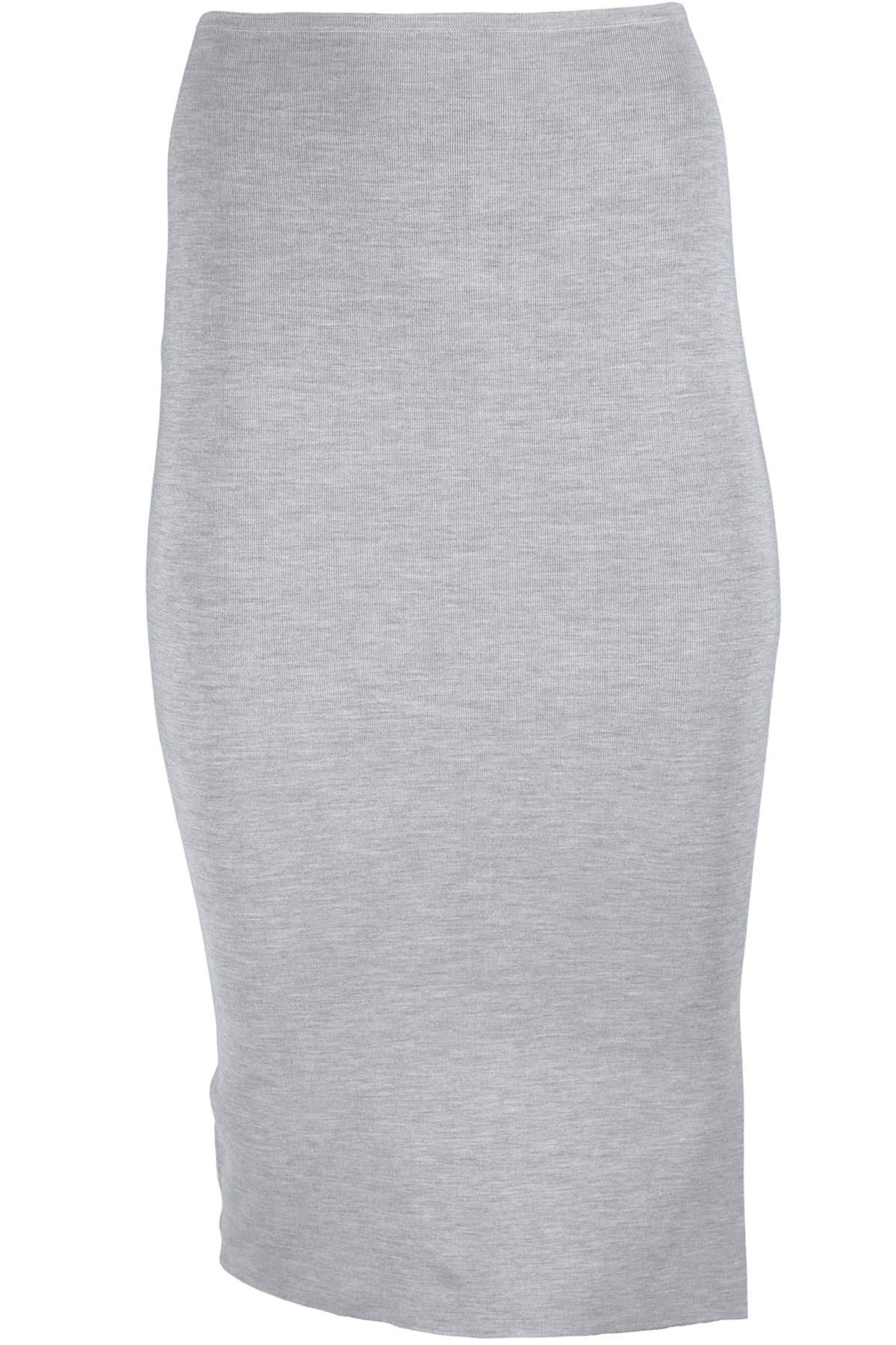 JOSEPH GREY SILK MIDI SKIRT XSMALL