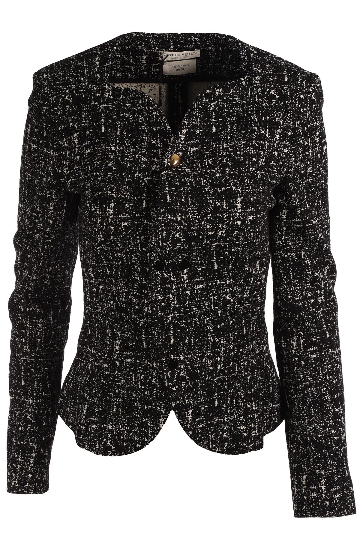 BOTTEGA VENETA BLACK WOOL JACKET IT 36 UK 4