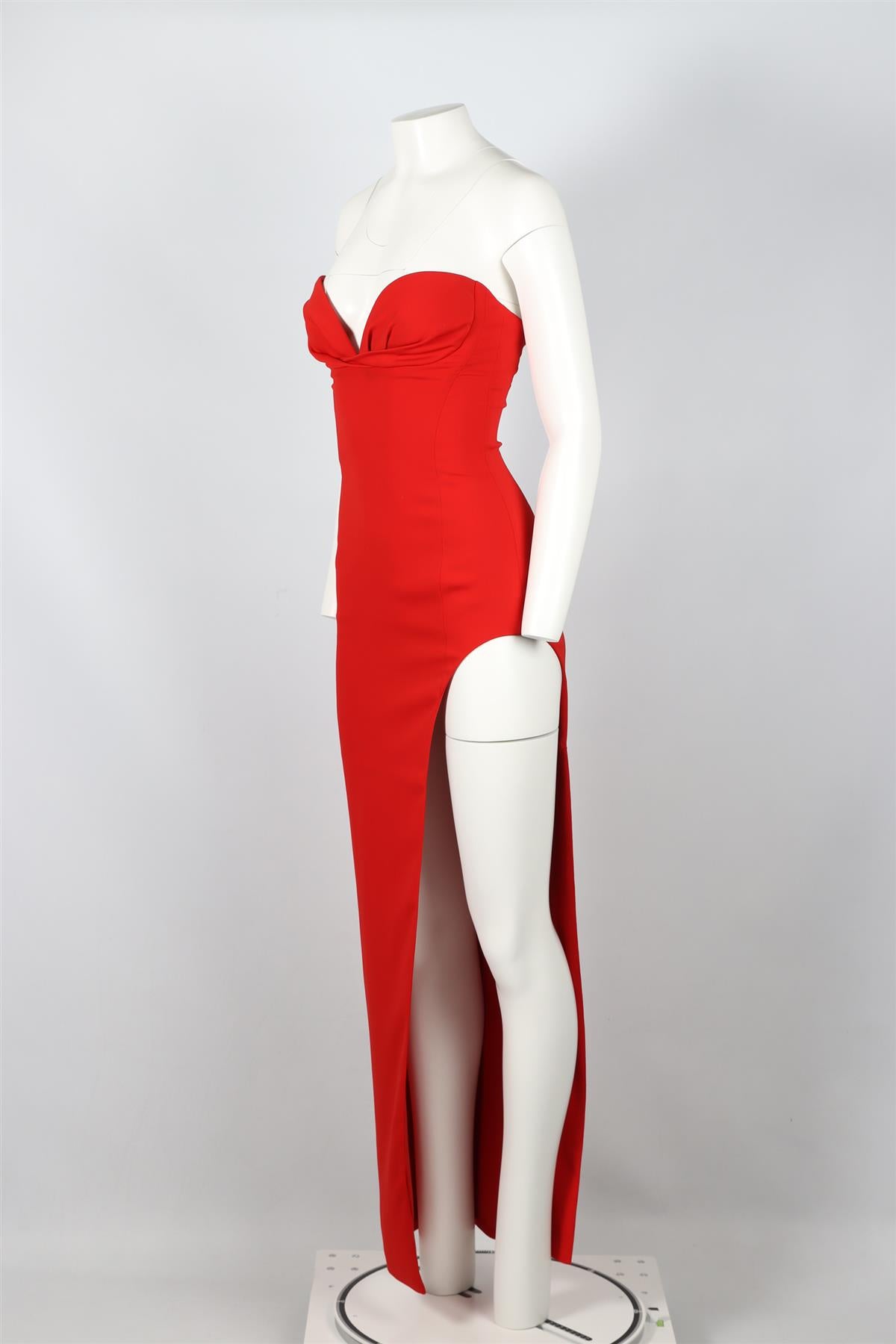 MÔNET STRAPLESS CREPE MAXI DRESS US 0 UK 4