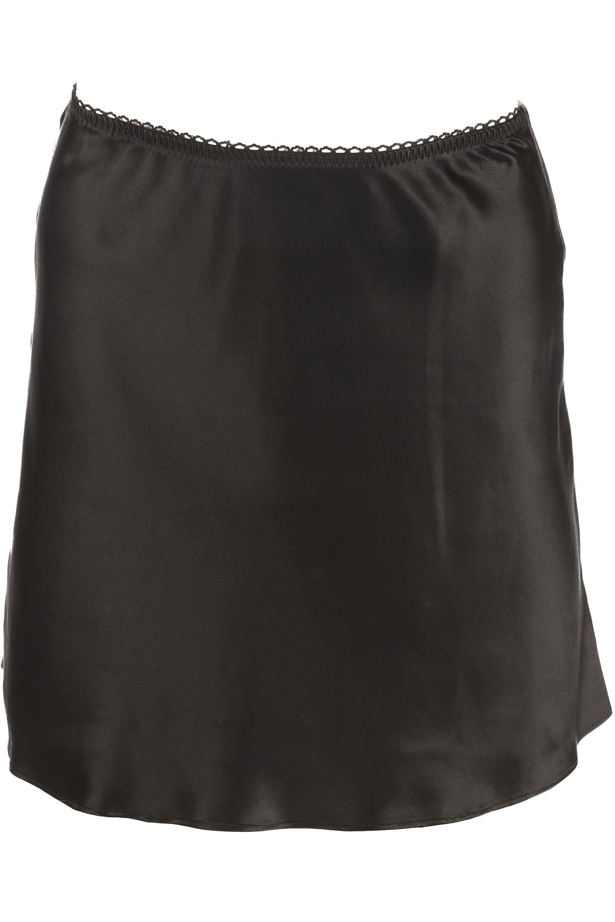DÔEN BLACK SILK MINI SKIRT XSMALL