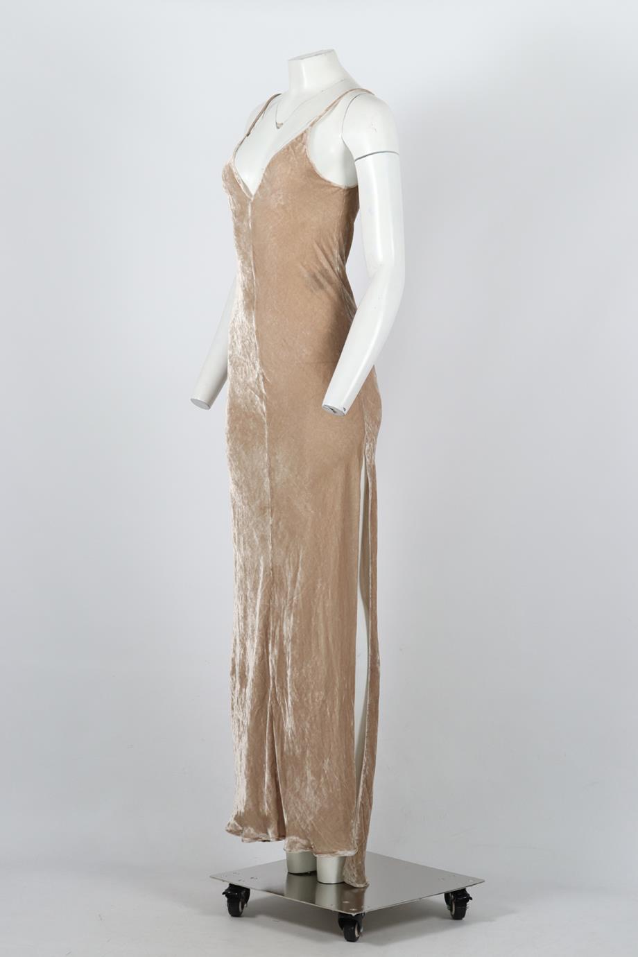 JUAN CARLOS OBANDO VELVET MAXI DRESS US 2 UK 6