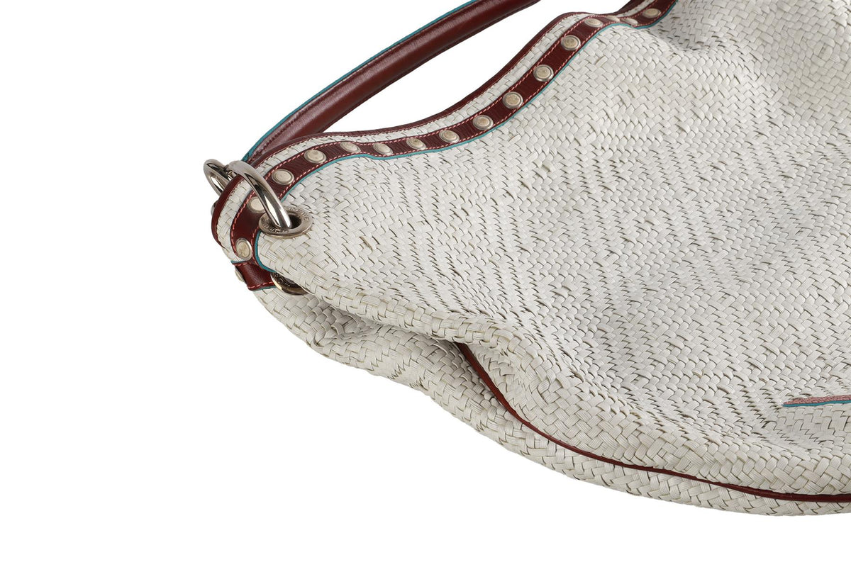 LOEWE WHITE LEATHER SHOULDER BAG
