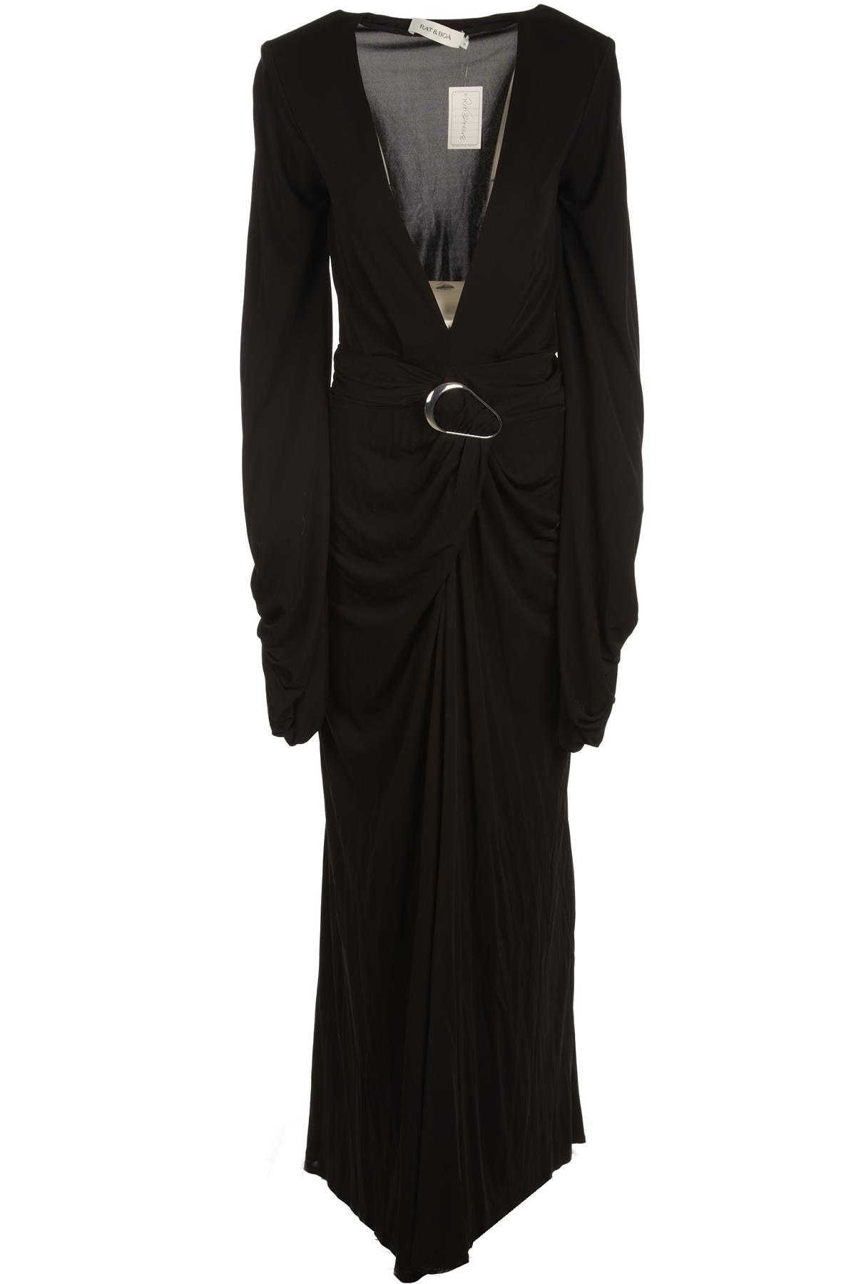 RAT & BOA BLACK JERSEY MAXI DRESS SMALL